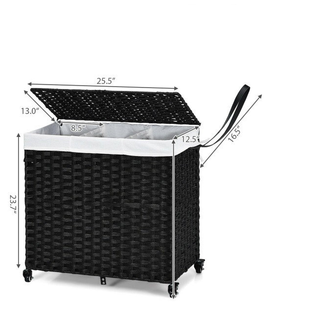 F4 3 Bin Laundry Hamper Wayfair Canada